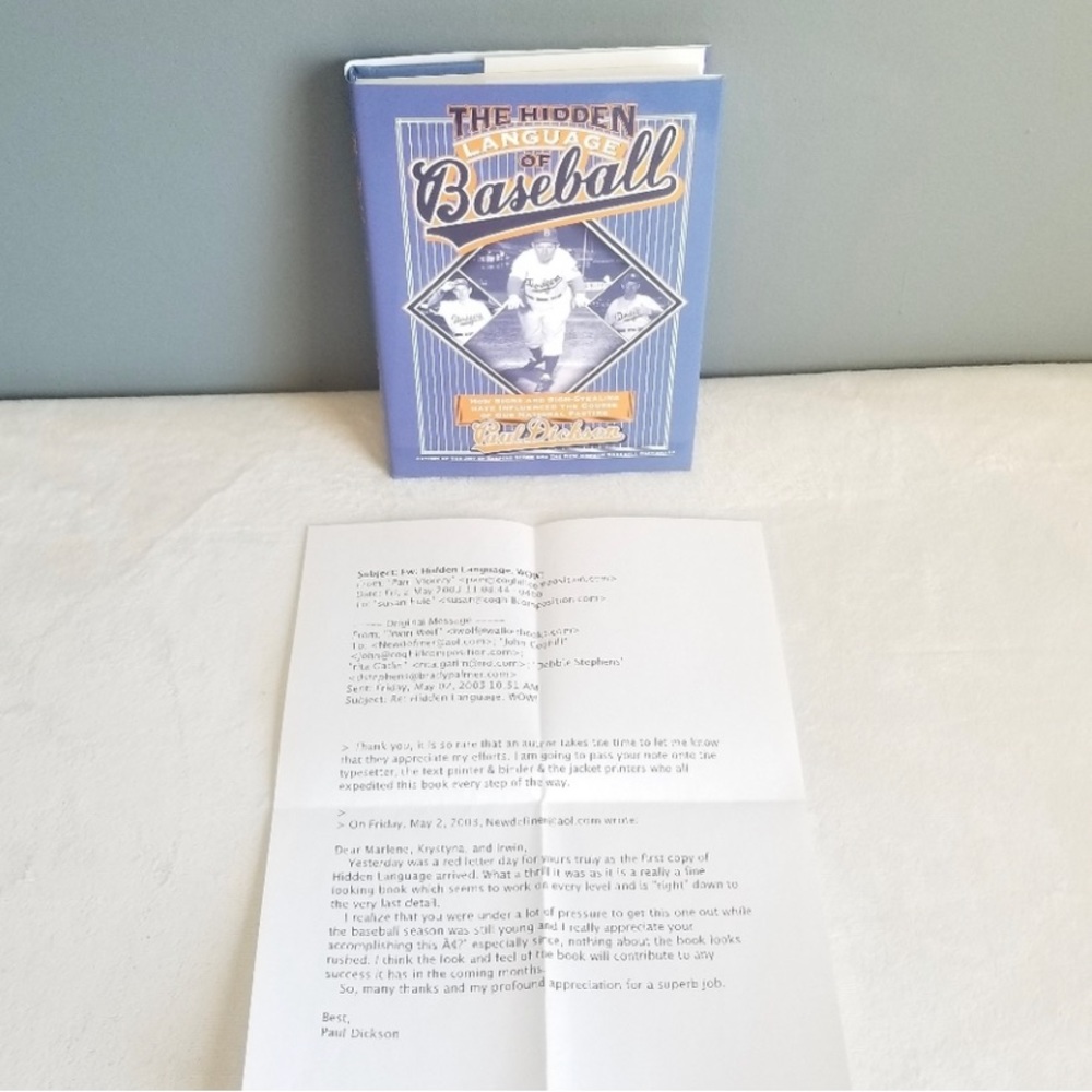 Vtg Hardback Book Hidden Language of Baseball: Signs & Sign-Stealing Influence
